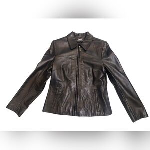 Wilsons Leather Pelle Studio Black Leather Jacket